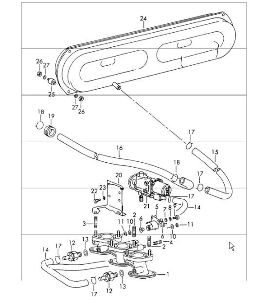 Diagram 107-30 Porsche 964 (911) C4 1989-93 Engine