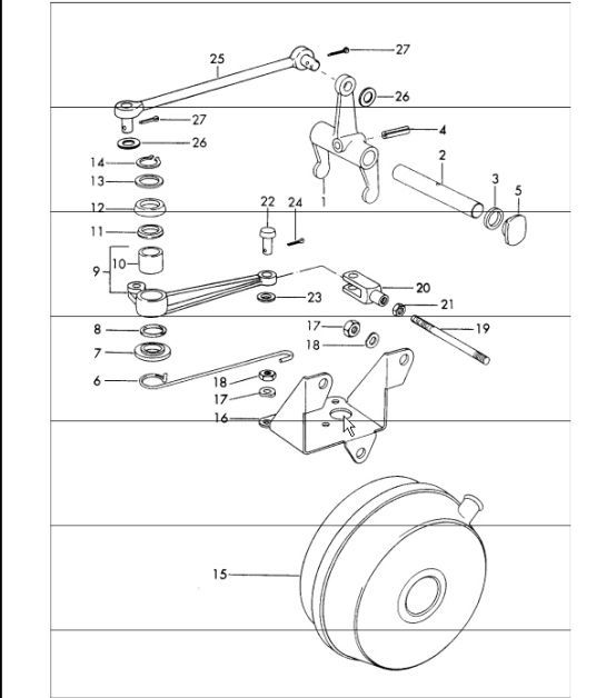 Diagram 301-15 Porsche 991 GT3 RS 4.0L (500 CV) Transmisión