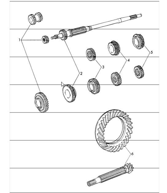 Diagram 303-00 Porsche Cayenne Turbo 4.5L 2003>> Transmission