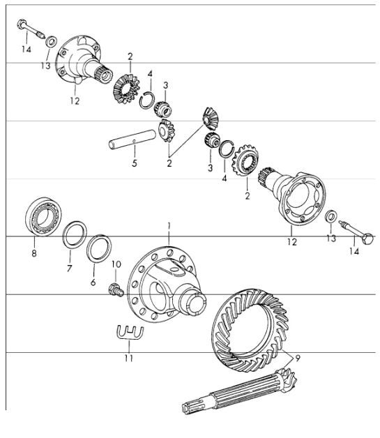 Diagram 305-10 Porsche Macan (95B) MK1 (2014-2018) Transmission