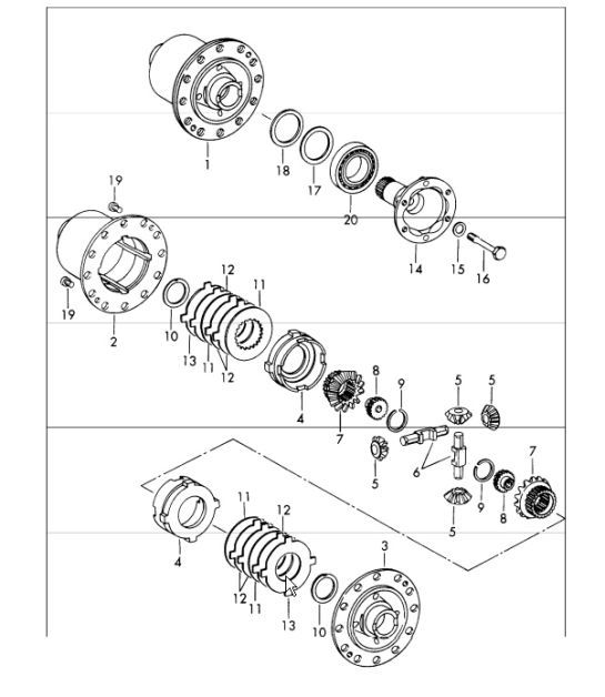 Diagram 305-25 Porsche Panamera 970 MK2 (2014-2016) Transmission