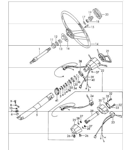 Diagram 403-10 Porsche 991 (911) MK1 2012-2016 Front Axle, Steering 