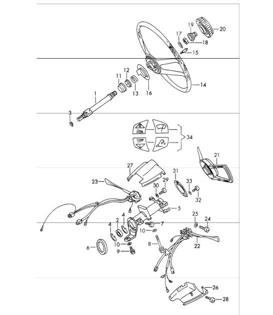 Diagram 403-15 Porsche Cayenne 9PA (955) 2003-2006 Front Axle, Steering 
