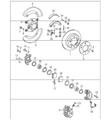 Schijfrem achter 911 TOT 1968