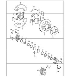 Disc brake rear 911 UPTO 1968
