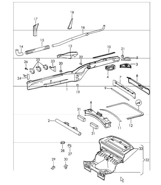Diagram 801-15 Porsche Cayenne Coupe Turbo S E-Hybrid V8 4.0L 550Hp 