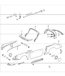 exterior panelling 911 TARGA 1965-69