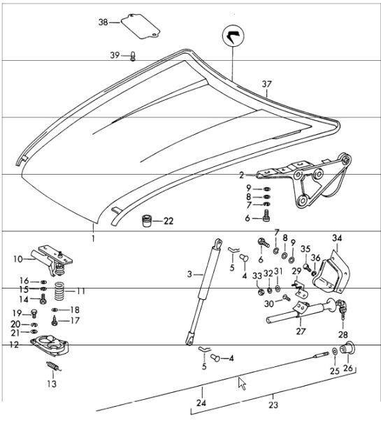 Diagram 803-00 Porsche 997 (911) MK1 2005-2008 Carrozzeria