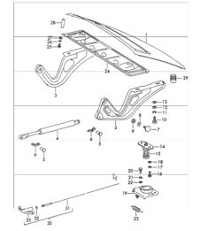 deksel Achter 911 1965-69