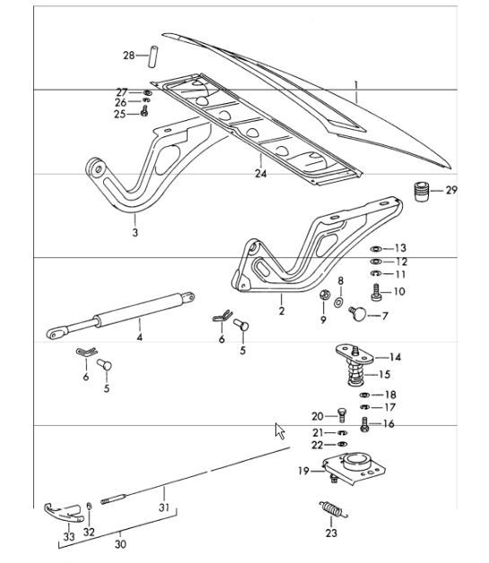 Diagram 803-05 Porsche Panamera 970 MK2 (2014-2016) Carrosserie