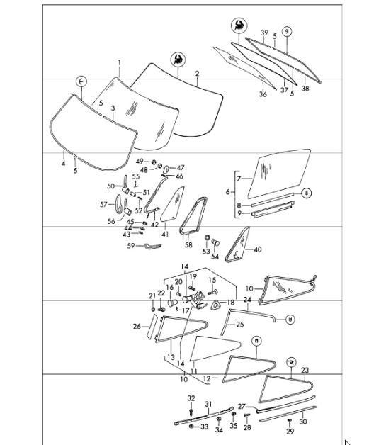 Diagram 805-00 Porsche 993（911）（1994-1998）  车身