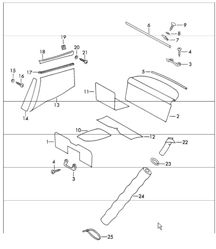 interior equipment Rear 911 1965-69