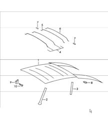 interior equipment roof 911 COUPE 1965-69