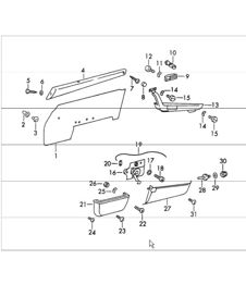 interior equipment doors 911 1969 ONWARDS