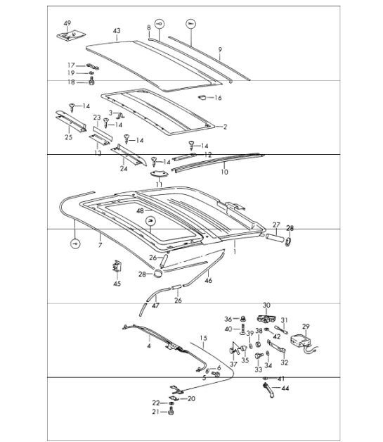 Diagram 811-00 Porsche 997 (911) MK1 2005-2008 Carrosserie