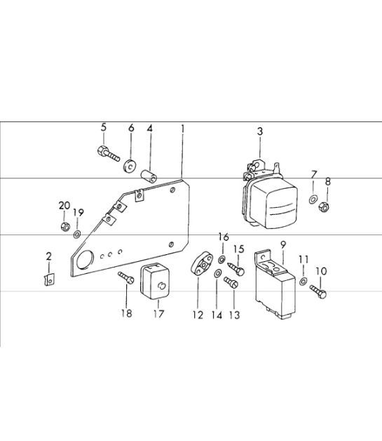 Diagram 901-15 Porsche 968 (1992-1995) Équipement électrique