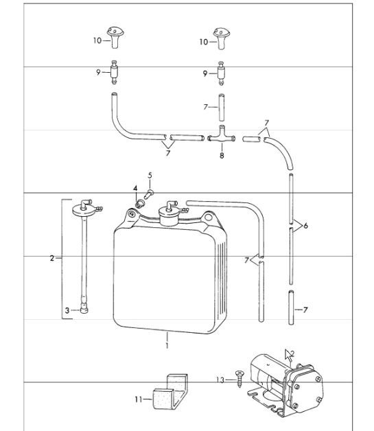 Diagram 904-20 Porsche 911/912 (1965-1989) Équipement électrique