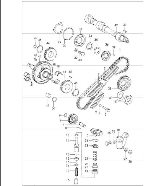 Diagram 103-20 Porsche Cayenne 9PA1 (957) 2007-2010 Engine