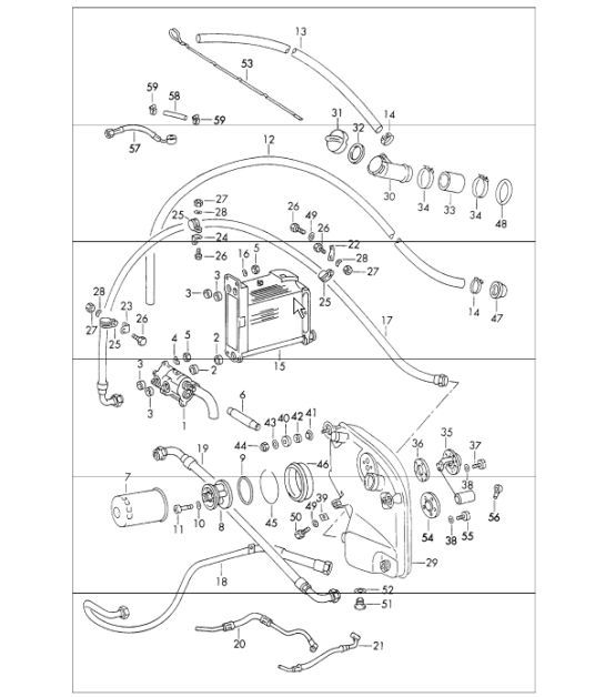 Diagram 104-00 Porsche 997 MKII Turbo 2009>> Motore