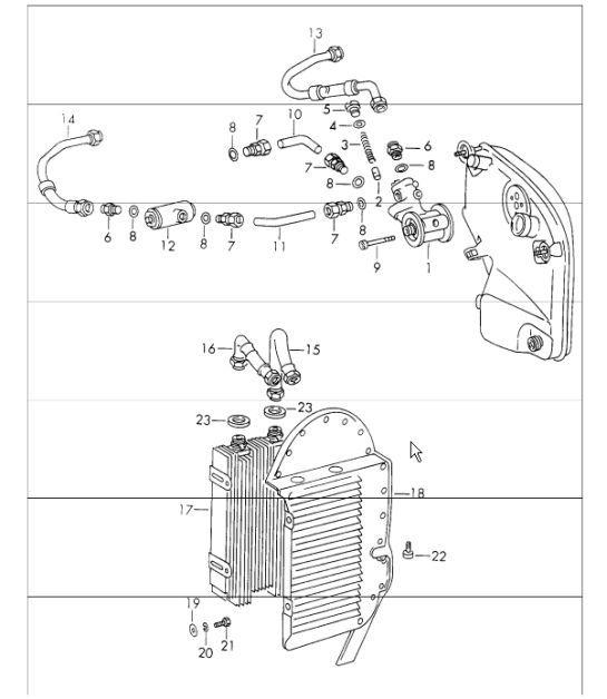 Diagram 104-05 Porsche 968 3.0L 1992-94 Motor