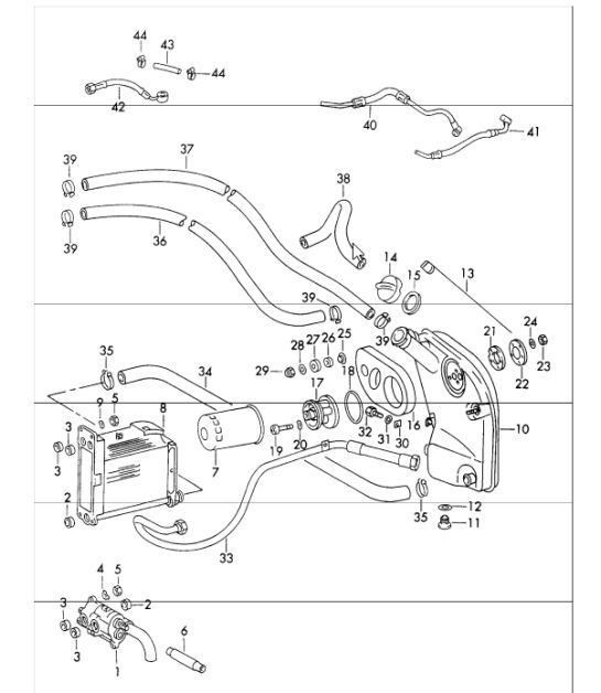 Diagram 104-25 Porsche Panamera 970 MK2 (2014-2016) Motor
