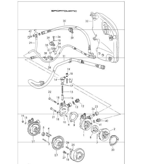 Diagram 104-35 Porsche 911/912 (1965-1989) Moteur