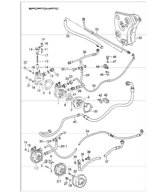 Diagram 104-40 Porsche 997 (911) MK1 2005-2008 Engine