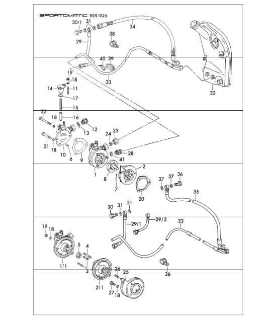 Diagram 104-45 Porsche 356 (1950-1965) Moteur