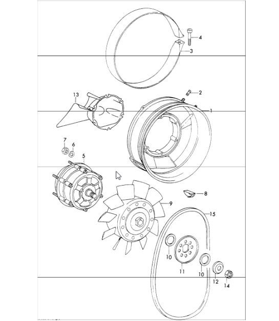 Diagram 105-00 Porsche 卡宴 Turbo 4.5L 2003>> 引擎