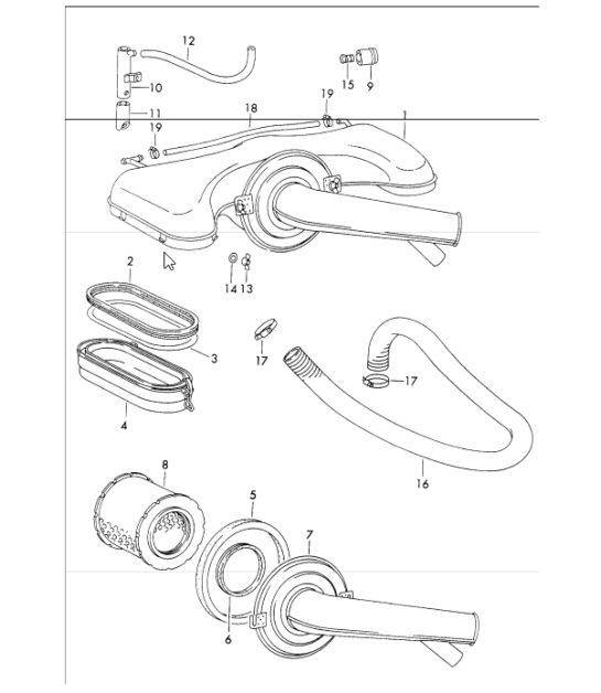 Diagram 106-00 Porsche 911/912 (1965-1989) Motore