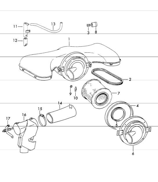 Diagram 106-05 Porsche 911 和 912（1965-1989） 引擎