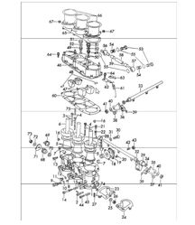 repair material for carburettor - ZENITH - 40 TIN - for 911 T UPTO 1971 and 911 T-V 1972 ONWARDS