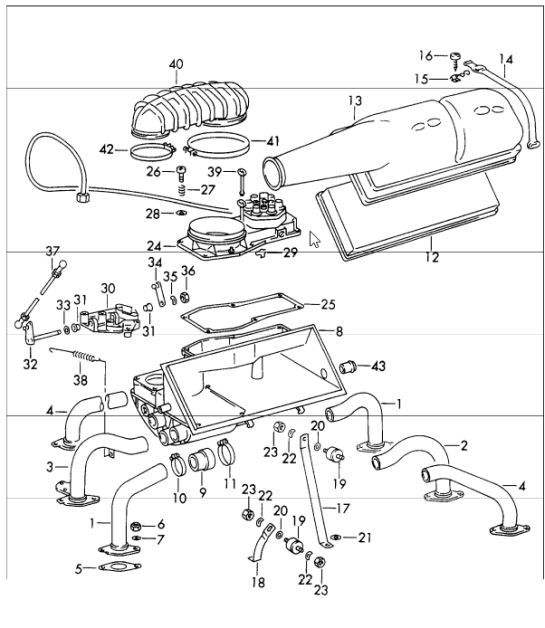 Diagram 107-35 Porsche 开曼 S 3.4L 987C 2005-08 引擎
