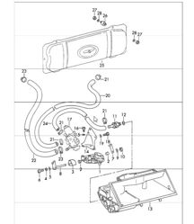 Vacuum system for clutch release for 911 T-K 1972 ONWARDS