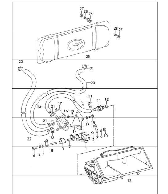 Diagram 107-65 Porsche 911/912 (1965-1989) Motor