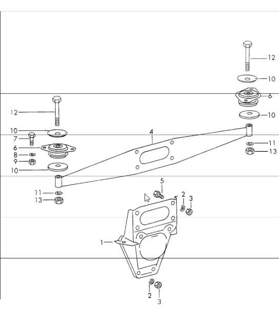 Diagram 109-00 Porsche 卡宴 92A（958） 2010-2017 引擎