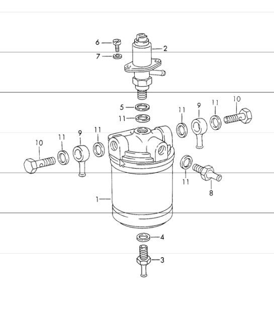 Diagram 201-20 Porsche Cayenne 3.6L 2007>> Fuel System, Exhaust System