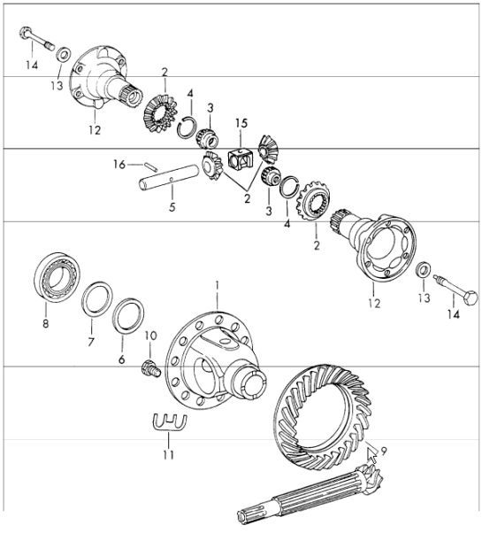 Diagram 305-05 Porsche Cayenne S/GTS 4.8L 2007>> Trasmissione