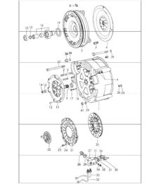converter and converter housing TYP 905/21 sportomatic for 911 T/E UPTO 1971 and 911 T-V 1972 ONWARDS