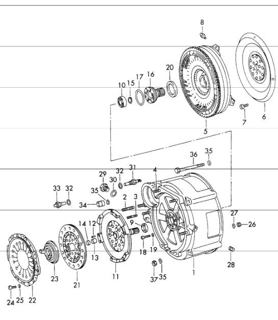 Diagram 306-05 Porsche 991 Cabriolet 2 3.0L (370 Bhp) Transmission