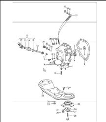 Transmission cover, transmission suspension for sportomatic TYP 925 for 911 T-E/E/S,  CARRERA 2.7 and 911T-K 1972 ONWARDS