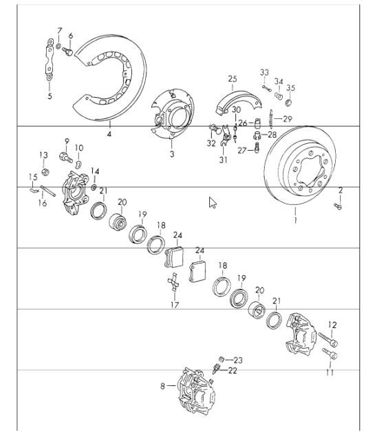 Diagram 603-00 Porsche 997（911）MK1 2005-2008 车轮、制动器