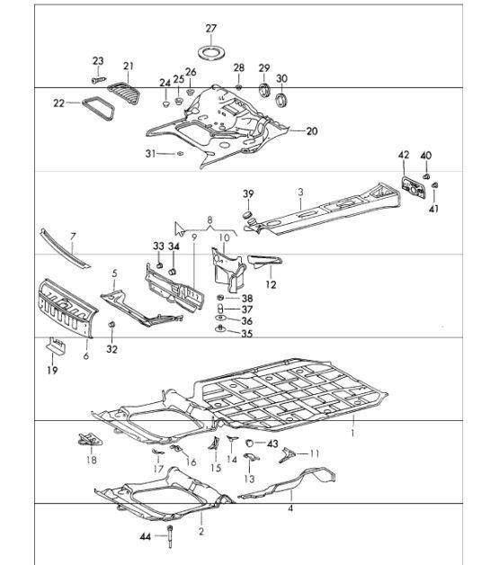 Diagram 801-10 Porsche 924 (1977-1988) Body