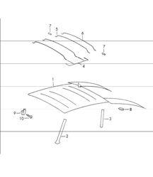 Interior equipment roof 911 1970-73 COUPE