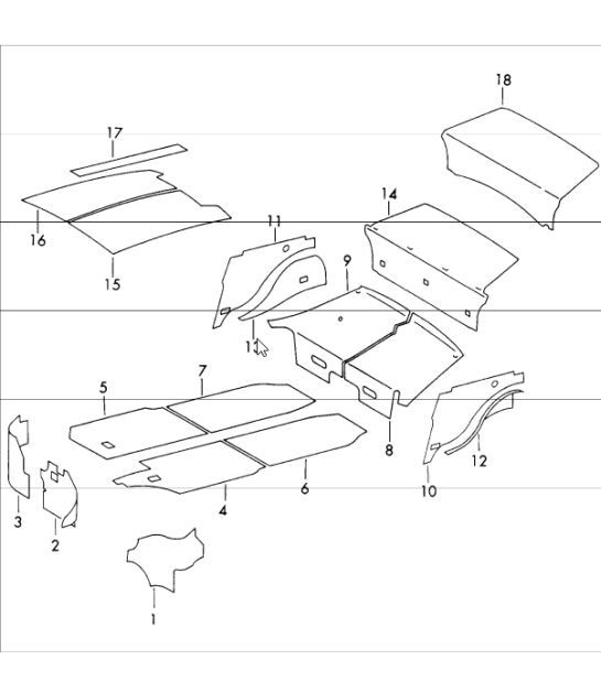 Diagram 807-50 Porsche Boxster 986/987/981 (1997-2016) Carrosserie