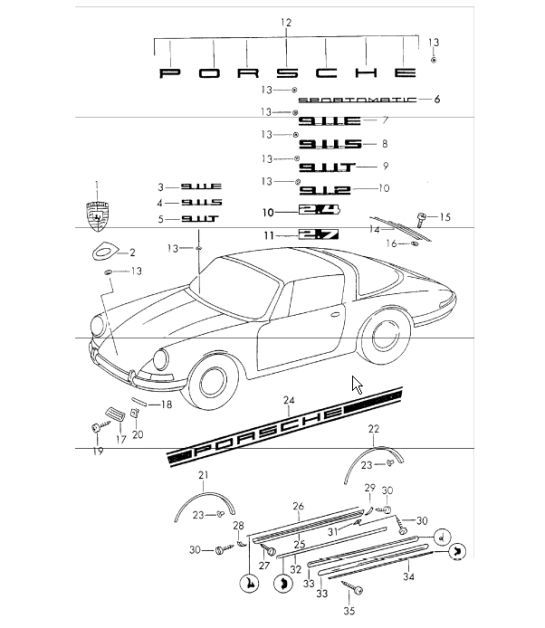 Diagram 810-00 Porsche 卡宴 S/GTS 4.8L 2007>>  车身