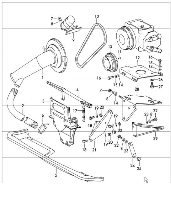 Diagram 813-60 Porsche Cayenne MK3 (958) 2010-2017 Carrosserie
