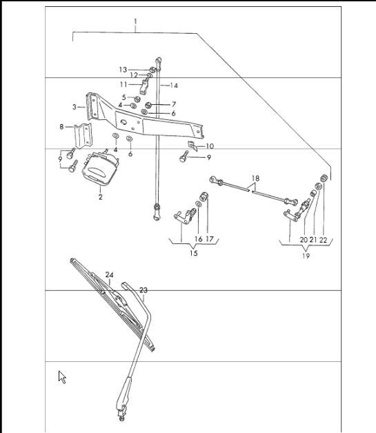 Diagram 904-10 Porsche 996 C2 3.4L 1997-08/01 Materiale elettrico