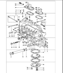 Crankcase left 911 1974-77
