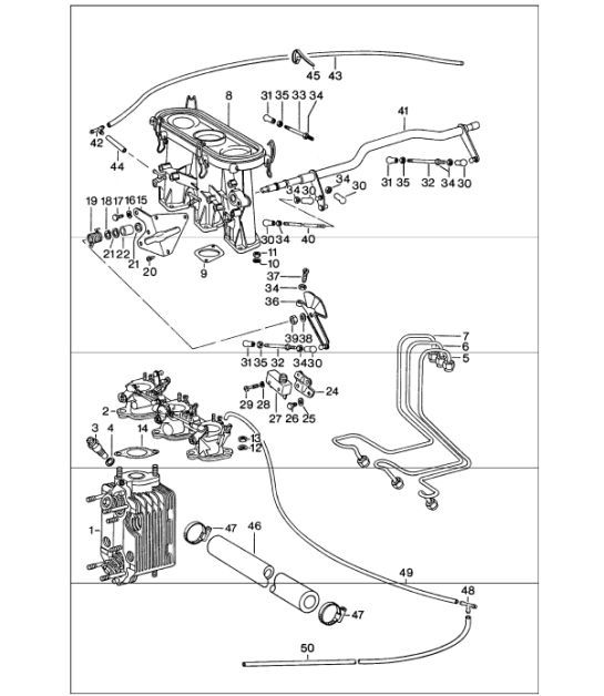 Diagram 107-20 Porsche 356 1950-55 Moteur